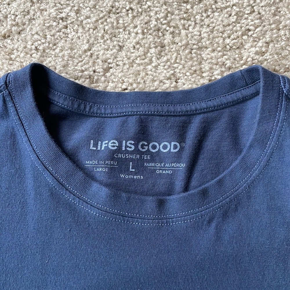 Life is Good long sleeve T shirt size L - Picture 3 of 5